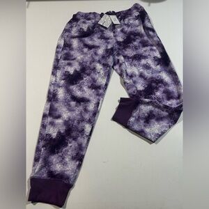 NWT LuLaRoe Large Jax Purple Tie-Dye Joggers